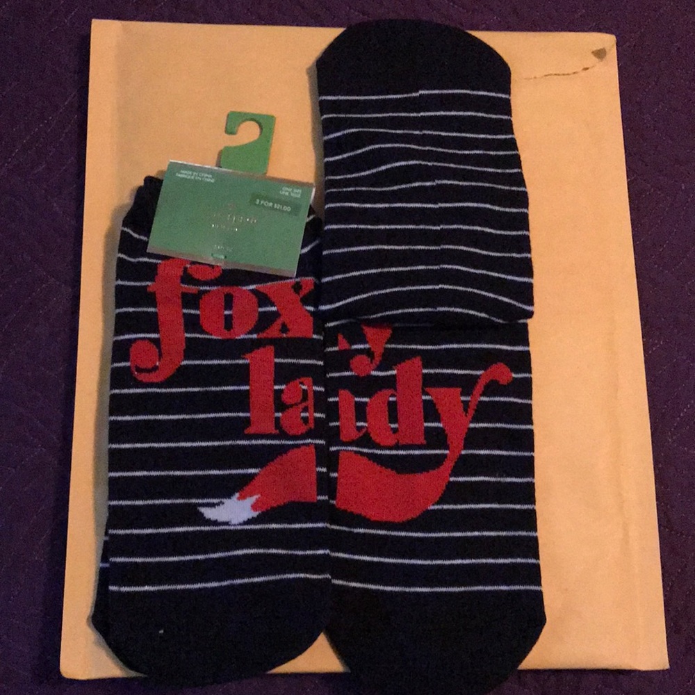 2 - Kate Spade Foxy Lady Socks NWT